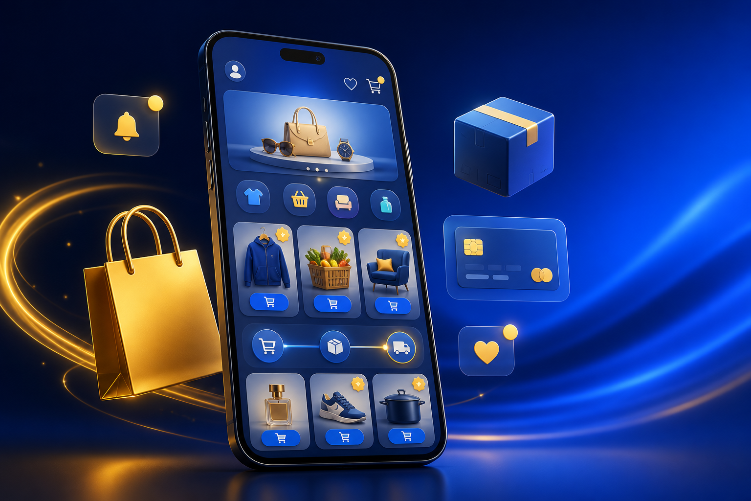 موکاپ اپلیکیشن فروش آنلاین نامی‌لاین